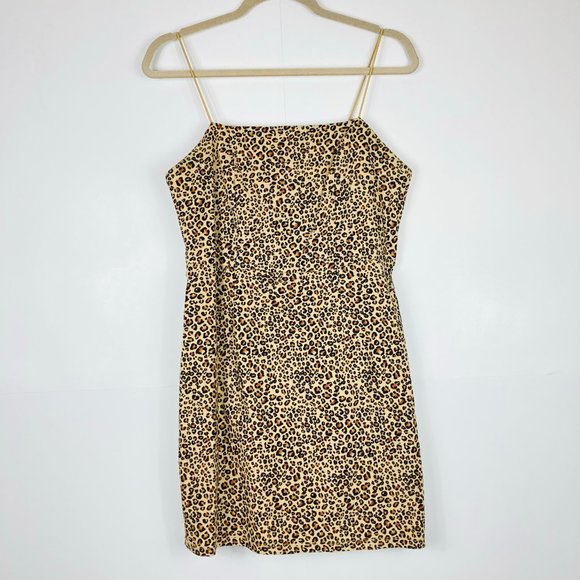 Kendall & Kylie Pacsun Linen Blend Leopard Bodycon - Picture 3 of 9